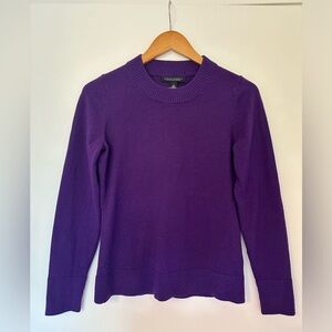Banana Republic Purple Crewneck Sweater • Merino Extra Fine Wool • Size XS